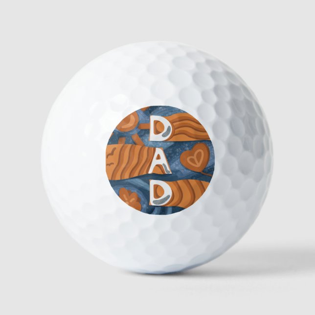 Balles De Golf Papa - Joyeuse fête des pères (Recto)