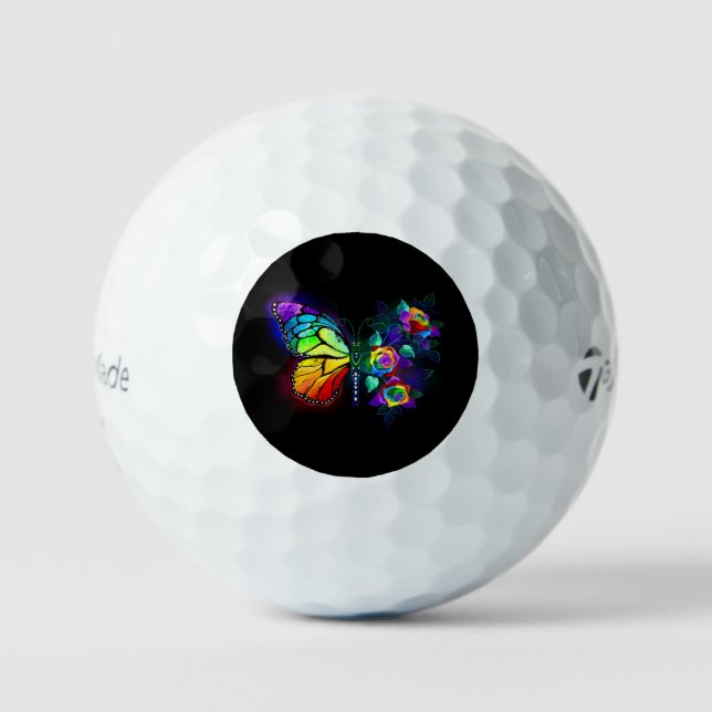 Balles De Golf Papillon arc-en-ciel (Recto)