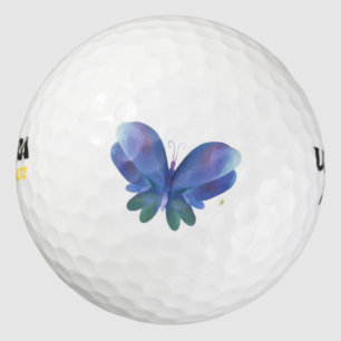 Balles De Golf Papillon bleu et vert