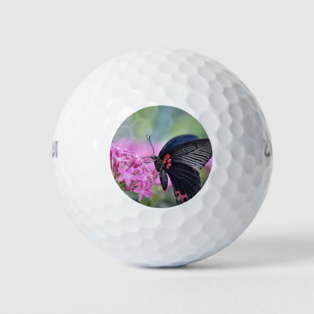 Balles De Golf Papillon sur fleur (Devant)