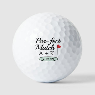 Balles De Golf Par-fect Match Personalized Initials Wedding