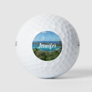 Balles De Golf Paradis de plage tropicale photo personnalisée DIY