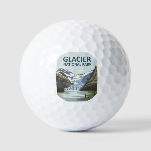 Balles De Golf Parc national Glacier Art de voyage (Recto)