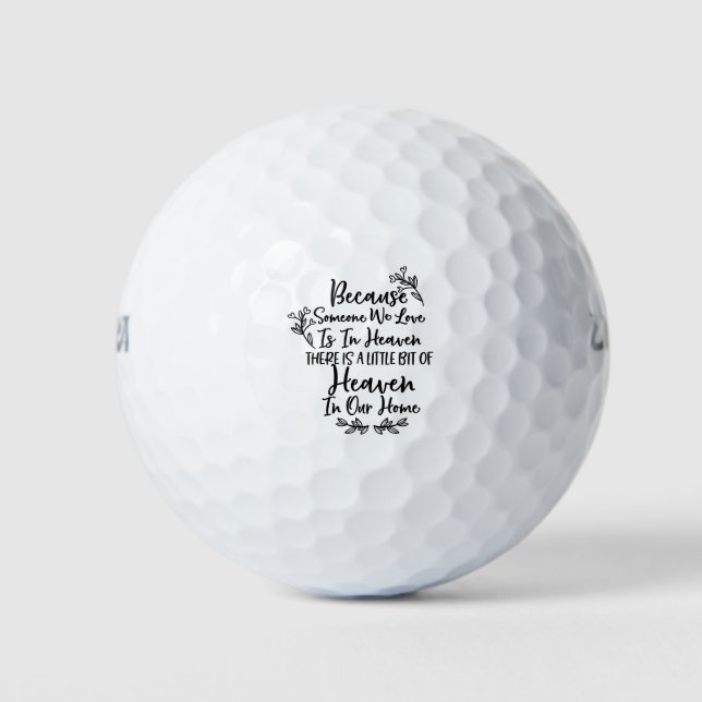 Balles De Golf Parce que quelqu'un que nous aimons est au ciel (Devant)