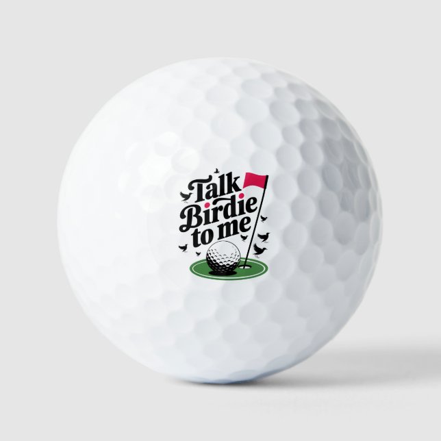 Balles De Golf Parle Birdie à moi Funny golf pun (Recto)
