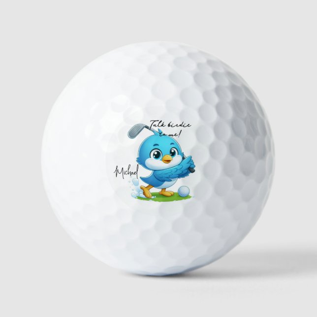 Balles De Golf Parlez-moi d'oiseau, Mignonne Golfing (Recto)