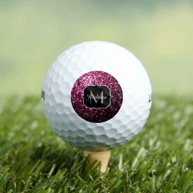 Balles De Golf Parties scintillant rose foncé brillant scintille  (T-shirt Insitu)