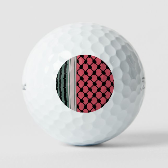 Balles De Golf Pastèque palestinienne Hatta Keffiyeh Kufiya Folk (Recto)