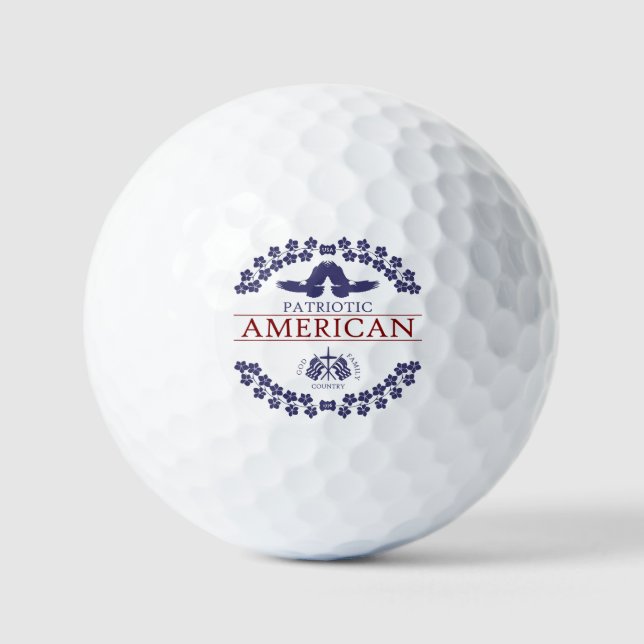 Balles De Golf PATRIOT Américain (Recto)