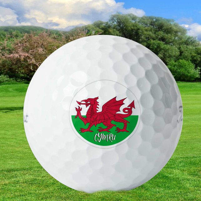 Balles De Golf Patriotes de Cymru, Galles et Gallois Drapeau de G (Créateur téléchargé)