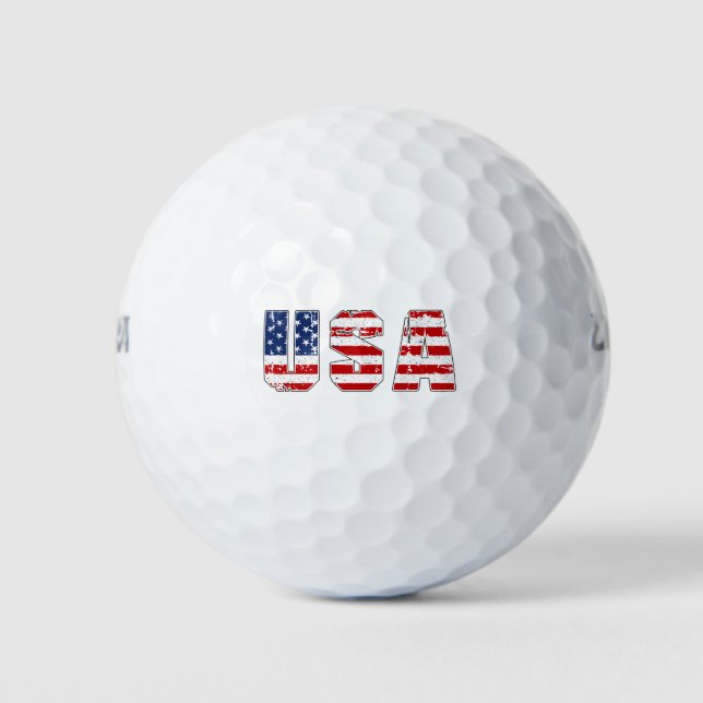 Balles De Golf Patriotique USA Golf Balls (Devant)