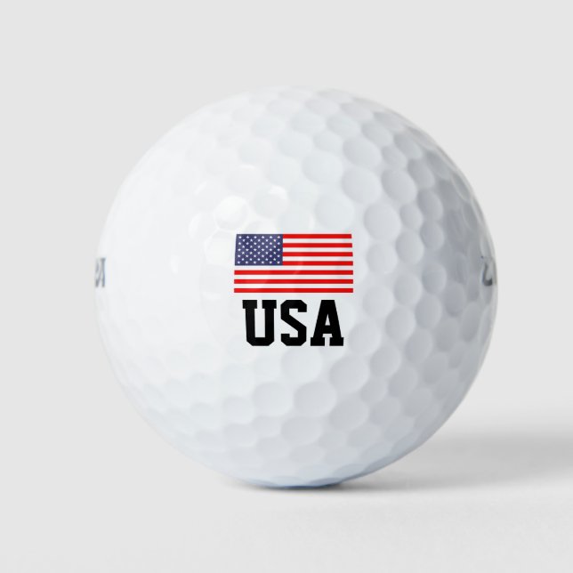 Balles De Golf Pavillon américain patriotique | fierté des USA (Devant)