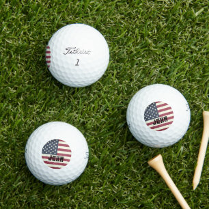 Balles De Golf Pavillon américain vintage Titleist Pro V1 jeu cad