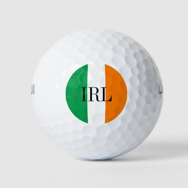 Balles De Golf Pavillon irlandais de golf | IRL Irlande (Devant)