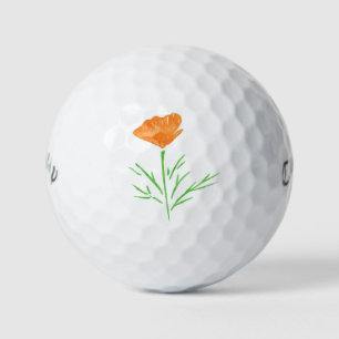 Balles De Golf Pavot à aquarelle CA