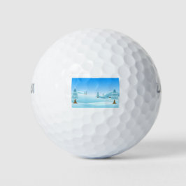 Balles De Golf Paysage hivernal neige Arbre Noël Ciel neigeux