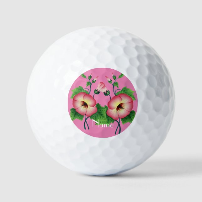 Balles De Golf Pearly Pink Flowers Thunder_Cove (Recto)