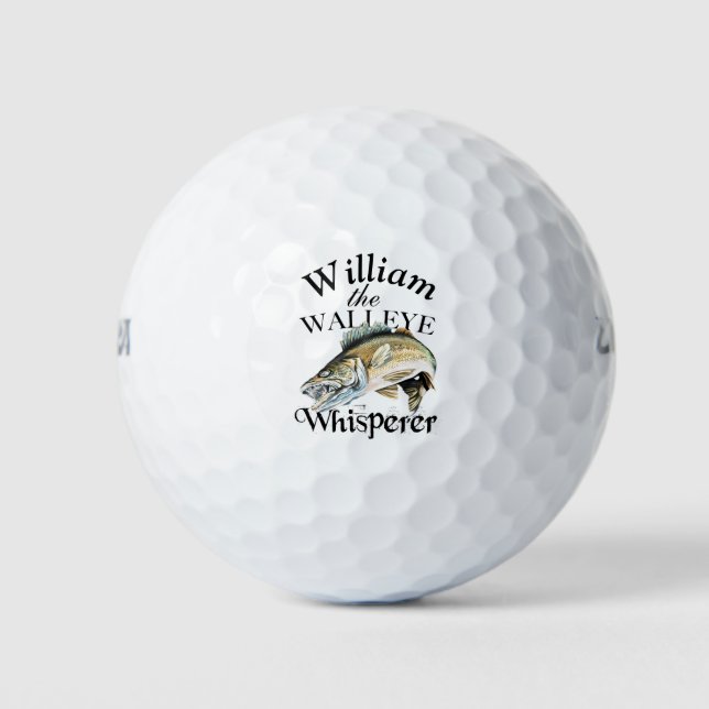 Balles De Golf Pêcheur de Walleye Whisperer personnalisé (Devant)