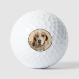 Balles De Golf Peinture américaine anglaise sur pilon - Chien Art