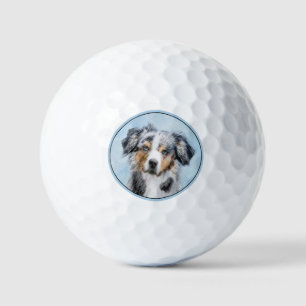 Balles De Golf Peinture de berger américaine miniature - Chien Ar