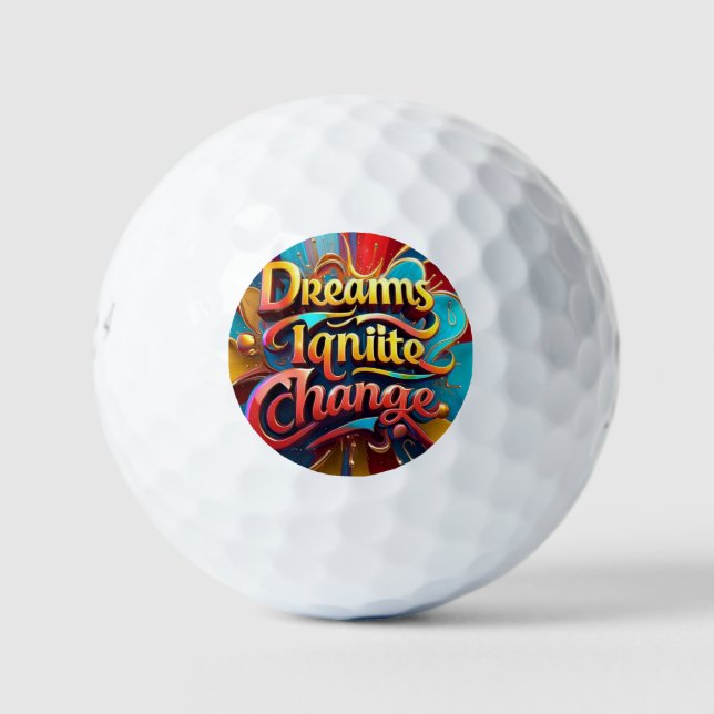 Balles De Golf "Pensée visionnaire" (Devant)