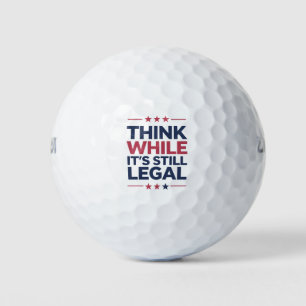 Balles De Golf Pensez pendant que c'est encore légal Cadeau répub