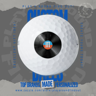 Balles De Golf Père Golfeur Amateur de Musique sur Vinyle Rétro M