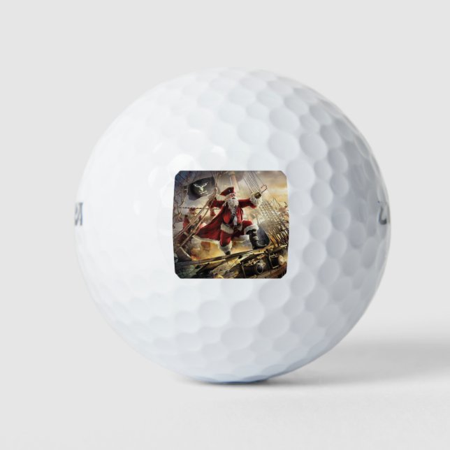 Balles De Golf père Noël est un pirate (Devant)