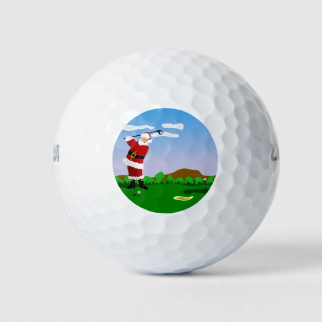 Balles De Golf Père Noël Jouer au golf (Devant)