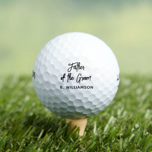 Balles De Golf Père Personnalisé Du Mariage De Script Élégant De  (T-shirt Insitu)