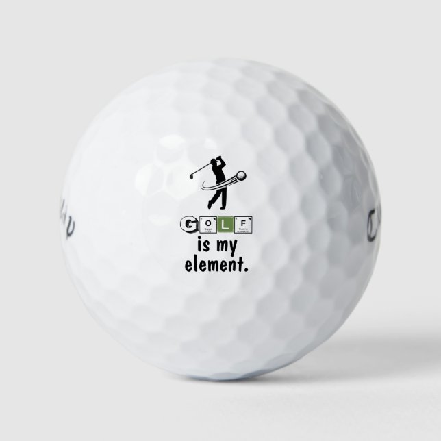 Balles De Golf Periodic Table 'Golf Is My Element' Science Humor  (Devant)