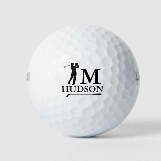 Balles De Golf Personal Black Mark - to identify golfers (Devant)