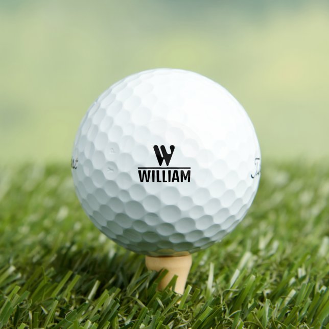 Balles De Golf Personalize Monogram Name Pro V1 Golf Balls (T-shirt Insitu)