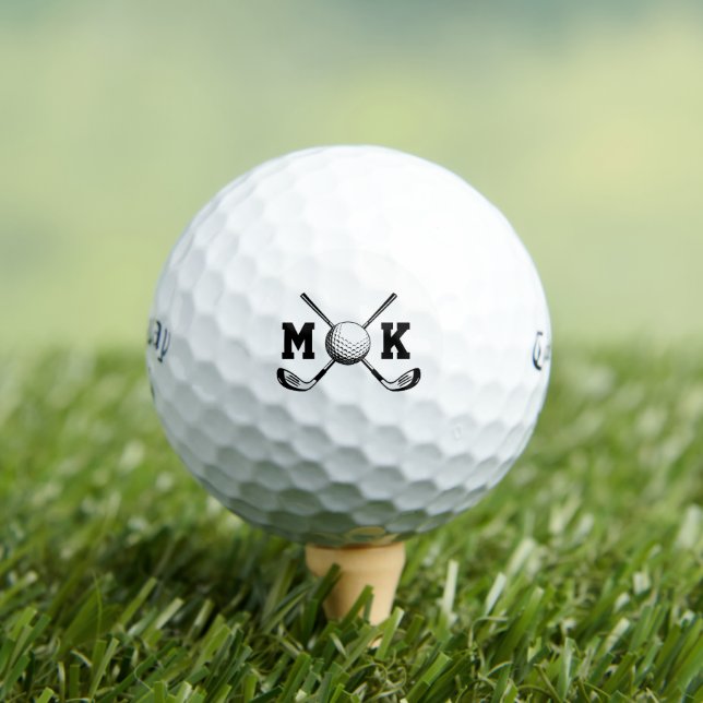 Balles De Golf Personalized Monogram Golf Balls | Custom Initial (T-shirt Insitu)