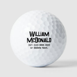 Balles De Golf Personalized Name Golf Balls Template FUN RETRO 19