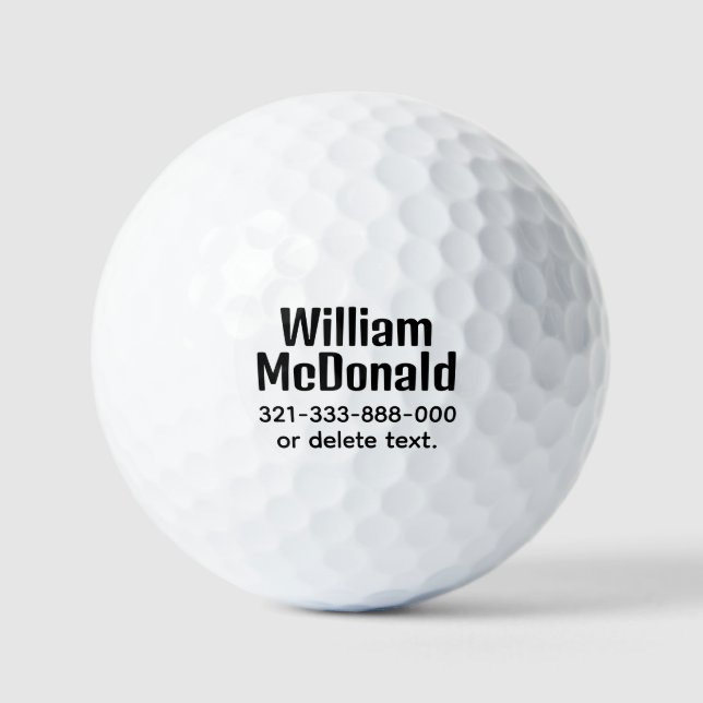 Balles De Golf Personalized Name Golf Balls Template HORROR 2 (Recto)