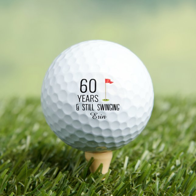 Balles De Golf Personnalisé 40e 50e 60e 70e 80e Anniversaire Fave (T-shirt Insitu)