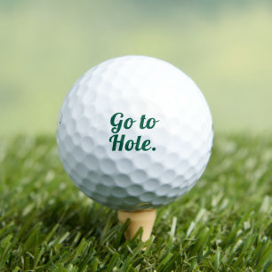 Balles De Golf Personnalisé Accéder Au Trou Drôle Texte Vert