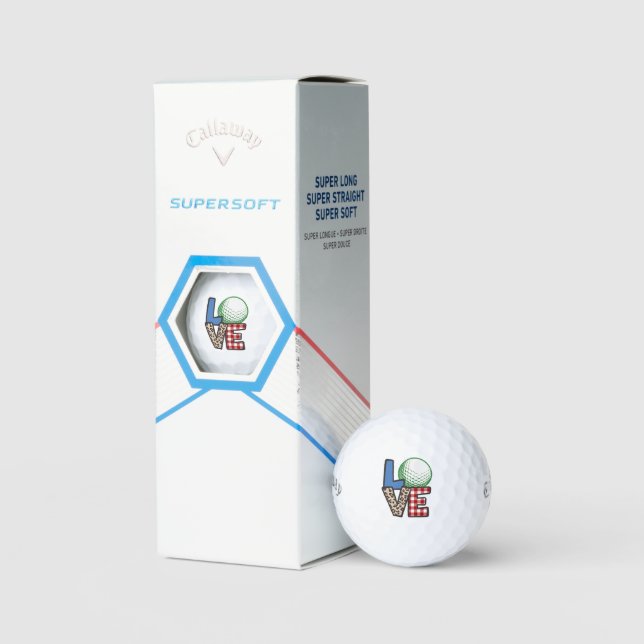 Balles De Golf Personnalisé Amour Fractionné Motif cadeau de Noël (Conditionnement)