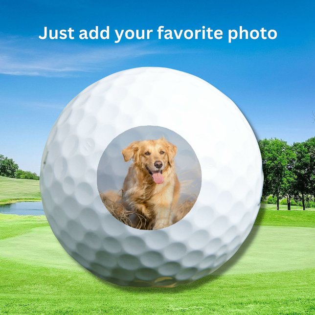 Balles De Golf Personnalisé Chien Animaux de Compagnie Photo Mode (Créateur téléchargé)