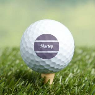 Balles De Golf Personnalisé Golfer Classic Nom Monogramme Purple