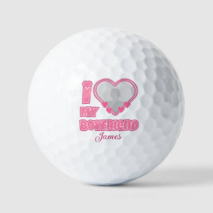 Balles De Golf Personnalisé J'aime mon petit ami – Ajouter une ph