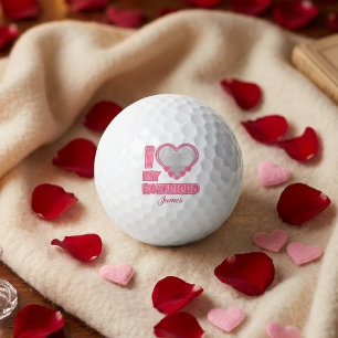 Balles De Golf Personnalisé J'aime mon petit ami – Ajouter une ph