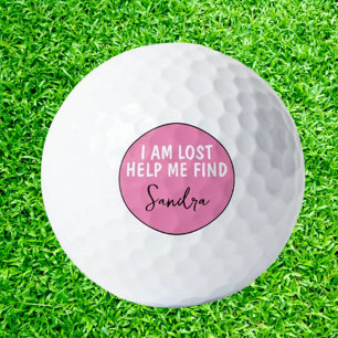 Balles De Golf Personnalisé Je suis Lost thème Pink Golf Balls