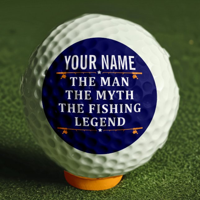 Balles De Golf Personnalisé L'Homme Le Mythe La Légende De La Pêc (Créateur téléchargé)