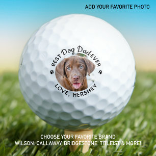 Balles De Golf Personnalisé Meilleur Chien Papa Jamais Photo Mode