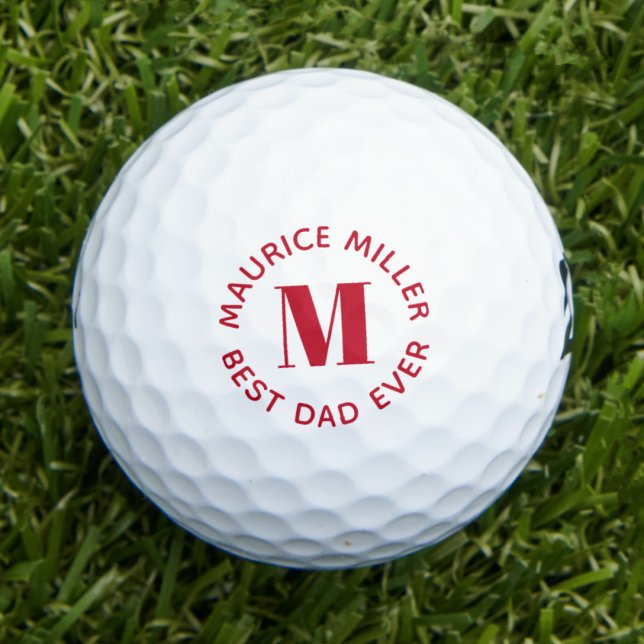 Balles De Golf Personnalisé 'Meilleur Papa Jamais' Nom personnali (Créateur téléchargé)