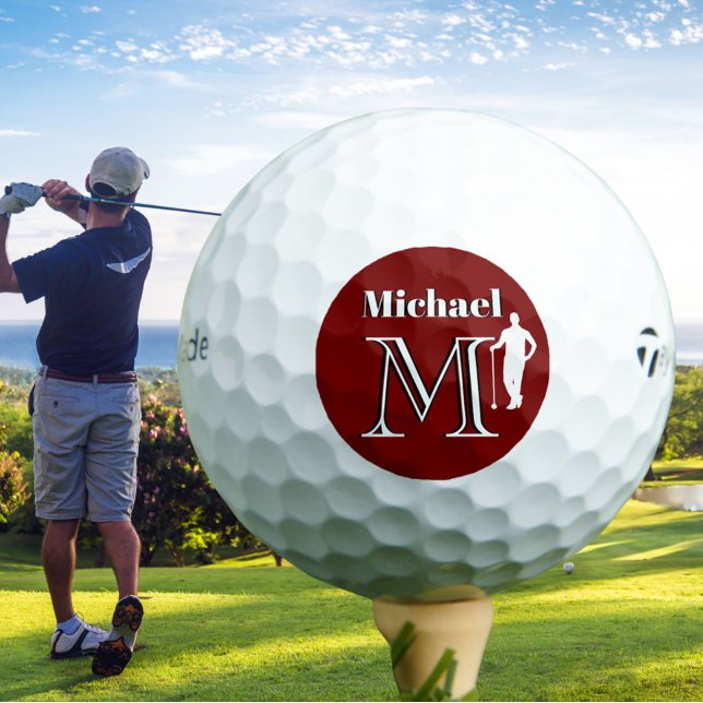 Balles De Golf Personnalisé Monogramme Premier nom Golfeur (Créateur téléchargé)