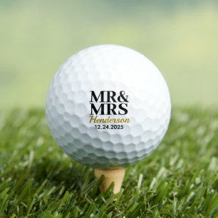 Balles De Golf Personnalisé Mr & Mrs Wedding Favor