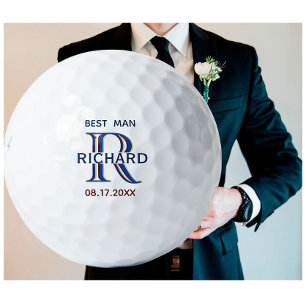 Balles De Golf Personnalisé Nom Monogramme Meilleur Mariage Homme